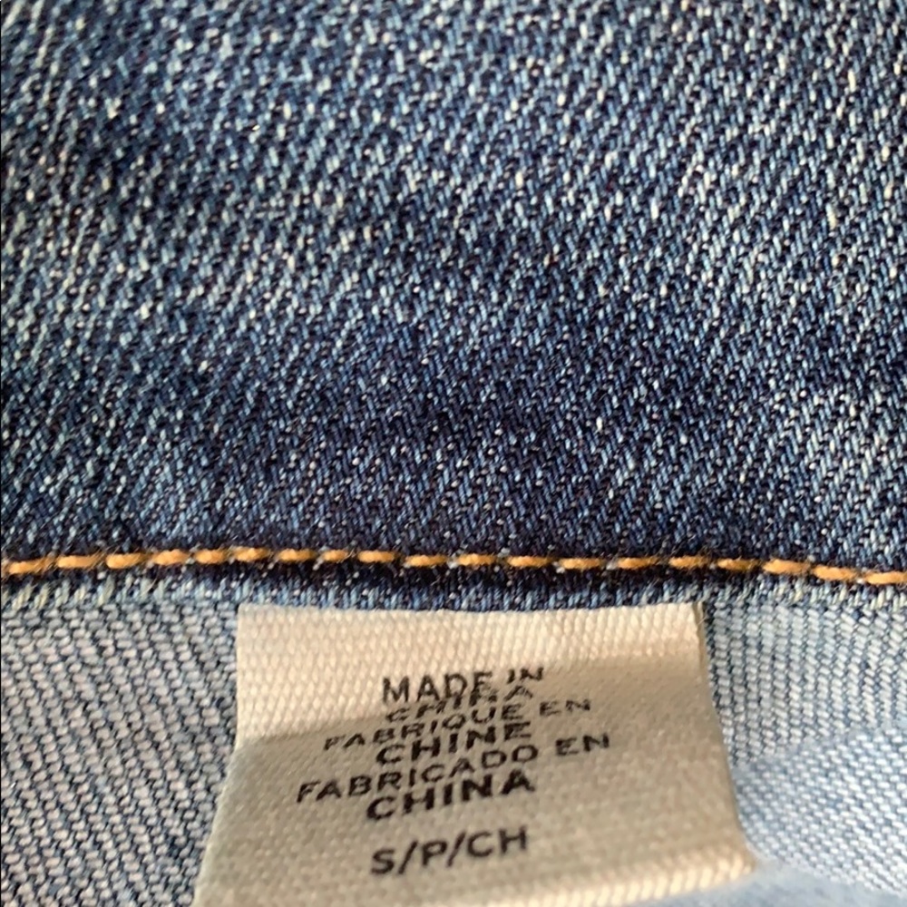 Denim Patchwork Jacket Velvet Pockets - image 4